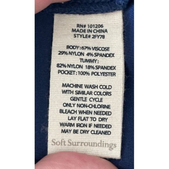 Soft Surroundings Soft Essential Ponte Slim Ankle Pants Navy Blue XS‎ 2FY78 $89 - Picture 10 of 14